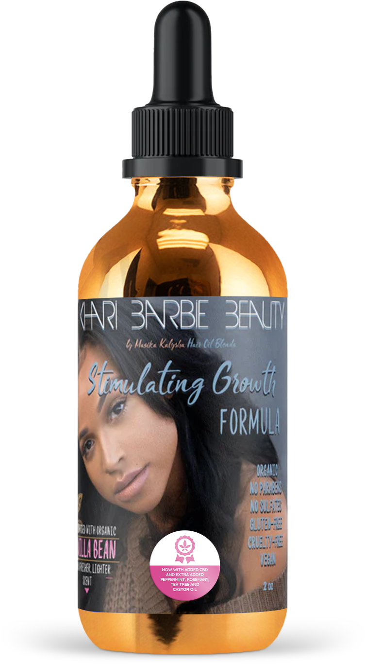 Stimulating Growth Hair Oil with CBD by Khari Barbie Beauty